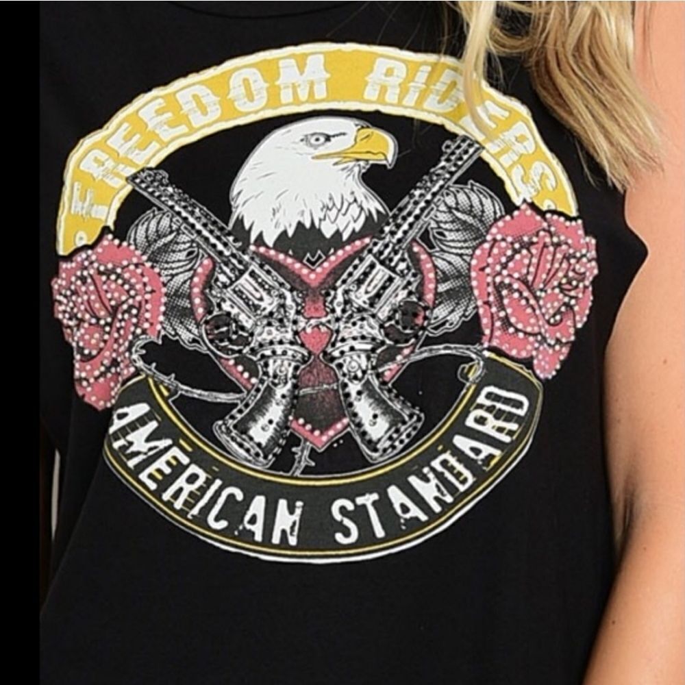 Embellished Black Muscle Tank Top - Picture 6 of 13